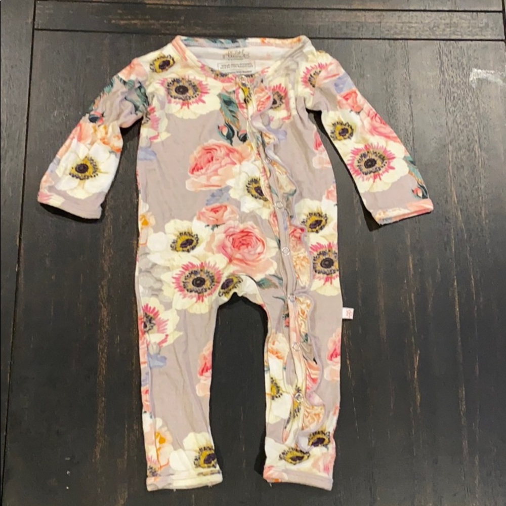 Posh peanut French grey floral romper